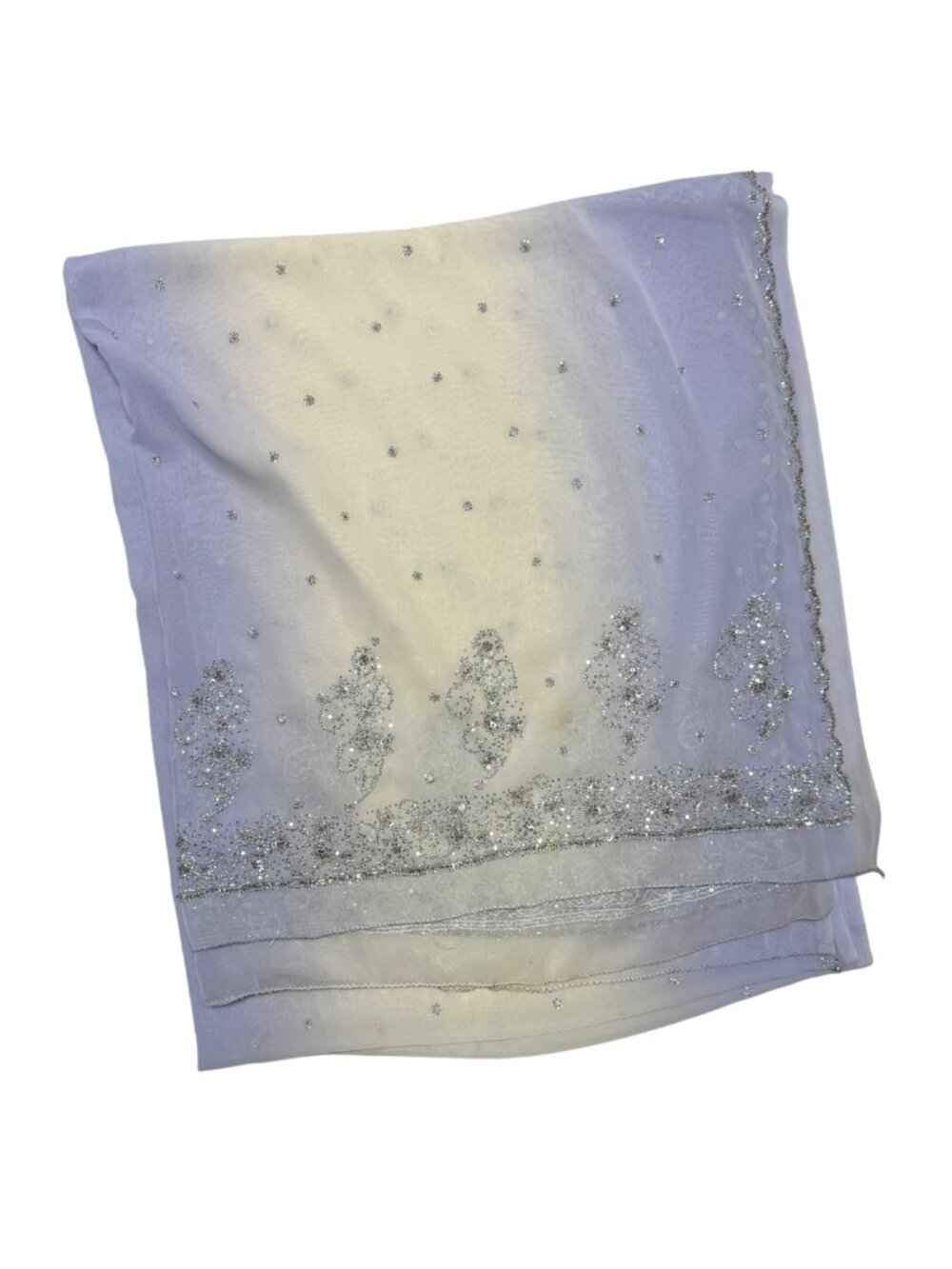 Lavender Light Purple and Silver Beaded Embroidered Shalwar Kameez Set Size Smal - Picture 6 of 7